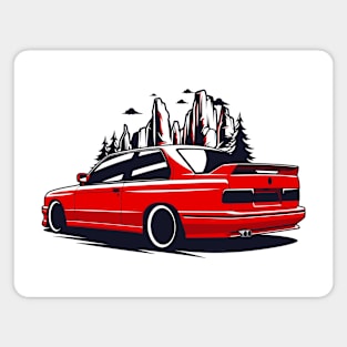 Red E30 Classic in Mountains Magnet